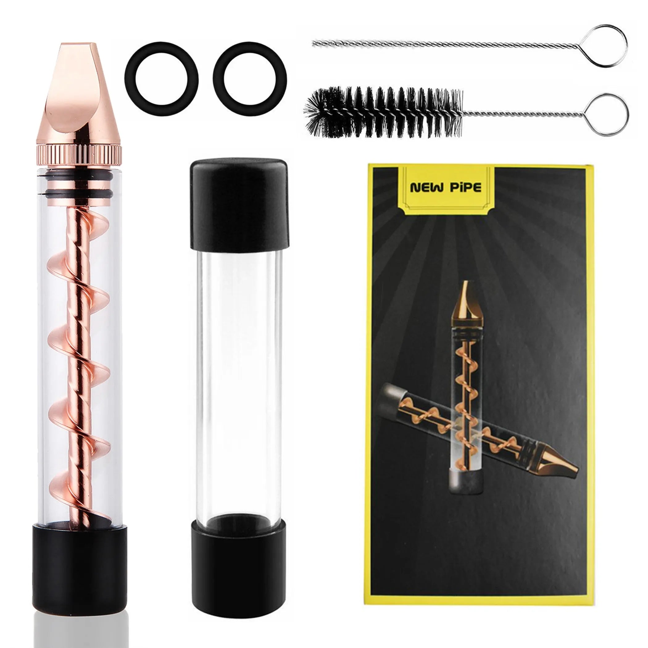Glass Blunt Pipe Twisty 7-in-1 Grinder Blunt Kit